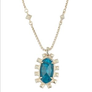 NWT Kendra Scott Brett Necklace in Aqua Apatite
